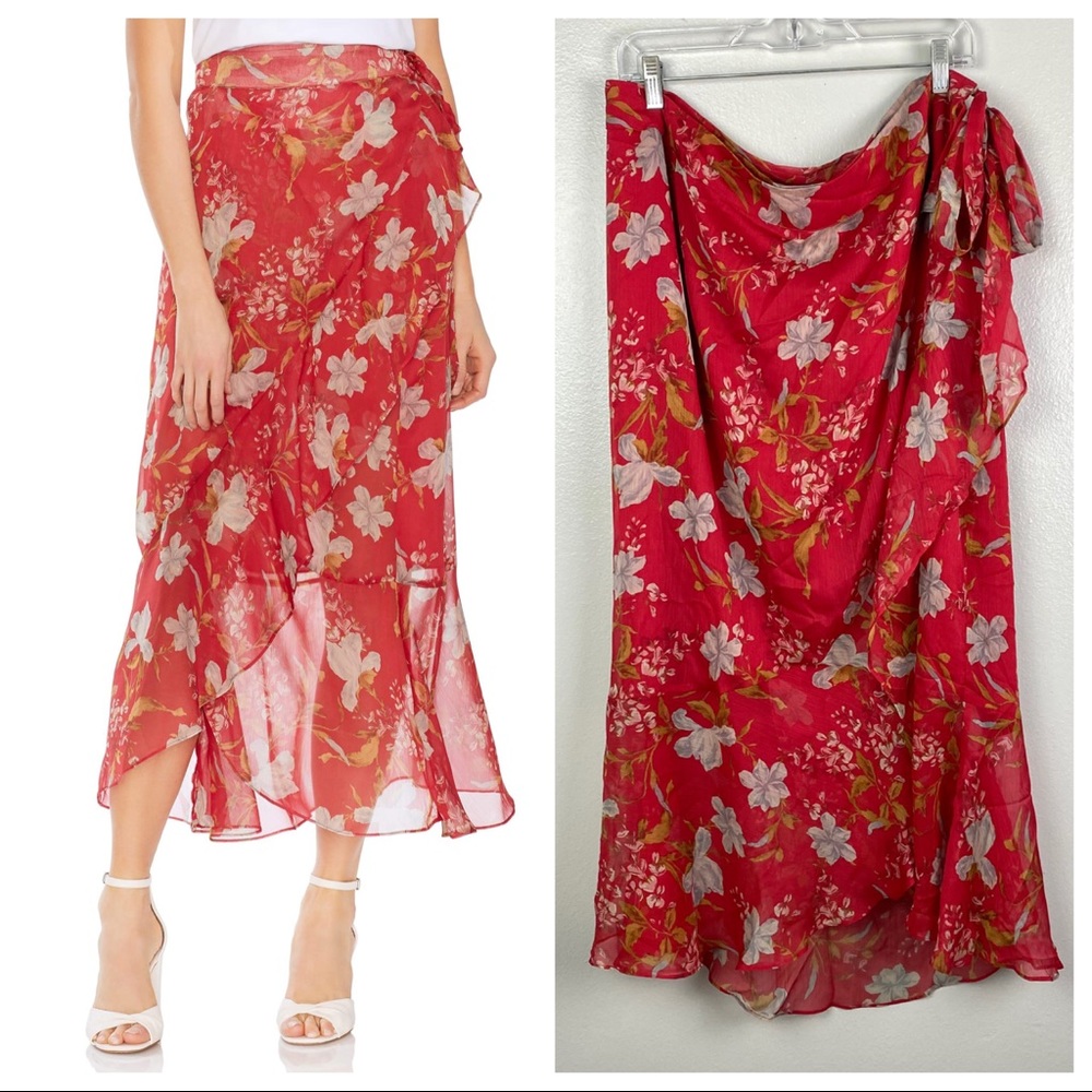 NWT Vince Camuto | Ruffle Wrap Oasis Bloom Skirt Plus 16W